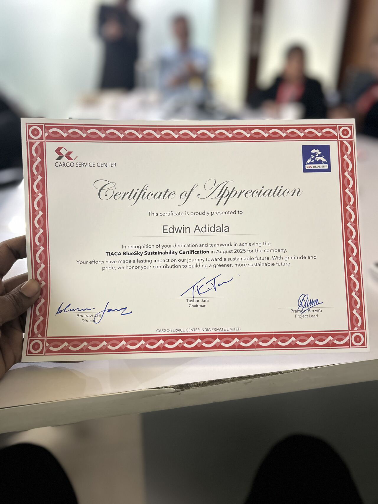 TIACA BlueSky Sustainability Certification. 🌱✈️